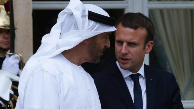 محمد بن زايد يبحث مع ماكرون التطورات في المنطقة